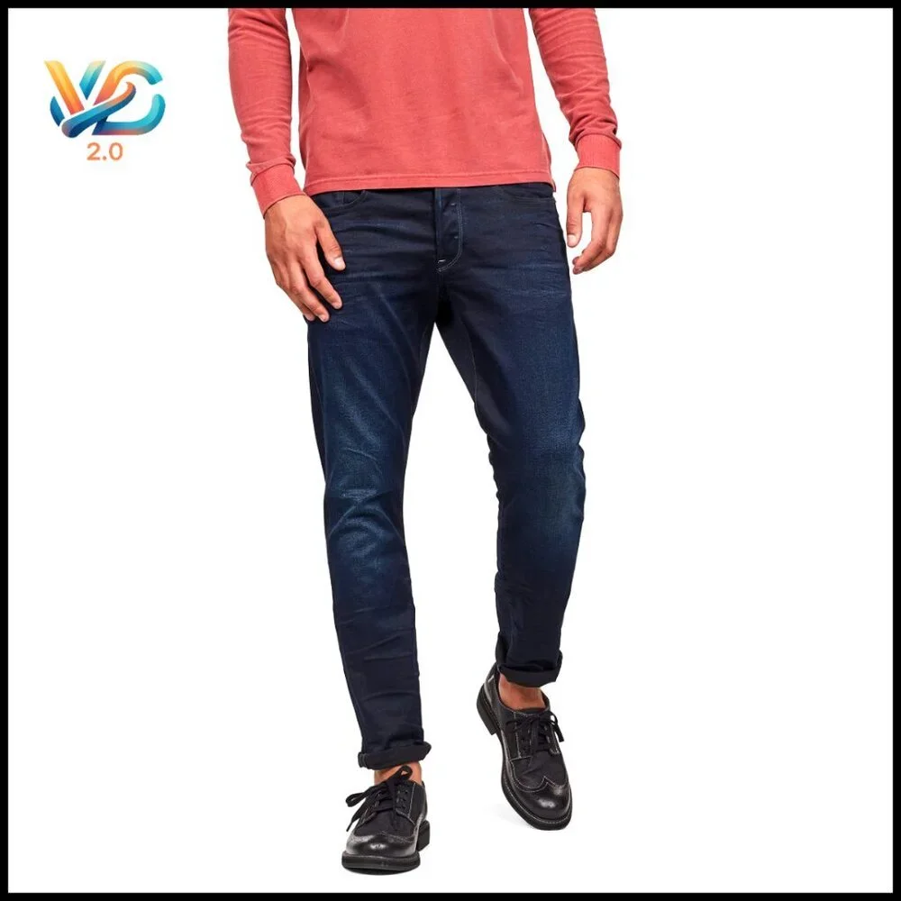 Men's Tapered Fit Jeans, Straight Leg, Sustainable Cotton‎ Denim